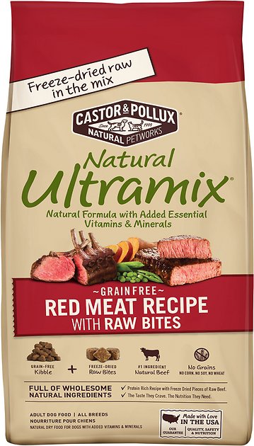 Castor & Pollux Natural UltraMix Grain-Free Red Meat Recipe with Raw Bites Dry Dog Food