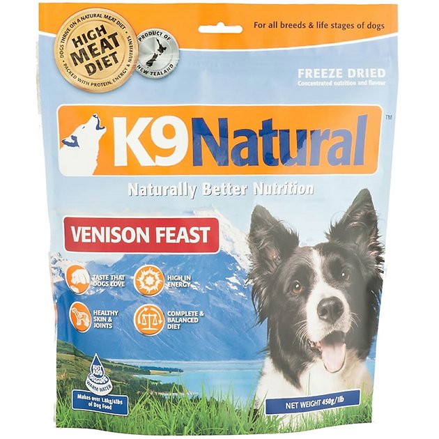 K9 Natural Venison Feast Raw Grain-Free Freeze-Dried Dog Food