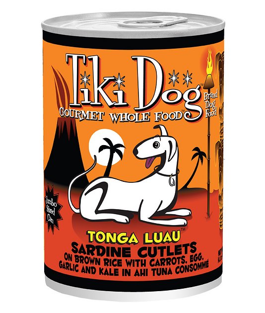 Tiki Dog Tonga Luau Sardine Cutlets Canned Dog Food, 14-oz, case of 12