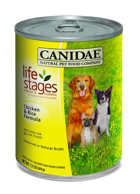 CANIDAE Life Stages Chicken & Rice Formula Canned Dog Food, 13-oz, case of 12