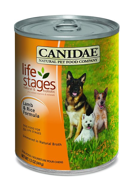 CANIDAE Life Stages Lamb & Rice Formula Canned Dog Food, 13-oz, case of 12